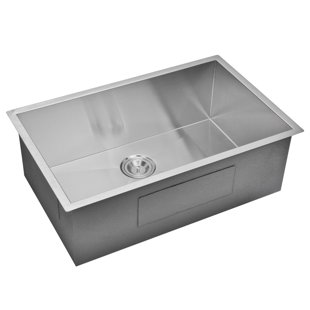 DCOR DESIGN 30'' L Undermount Single Bowl Stainless Steel Kitchen Sink