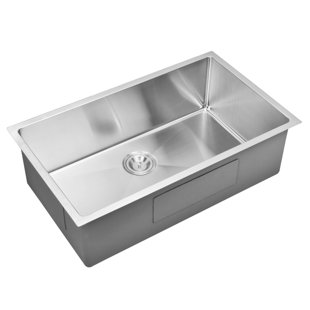 DCOR DESIGN 32'' L Undermount Single Bowl Stainless Steel Kitchen Sink
