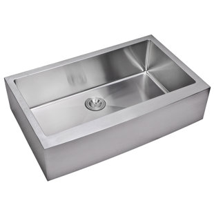 DCOR DESIGN 36'' L Farmhouse / Apron Single Bowl Stainless Steel Kitchen Sink