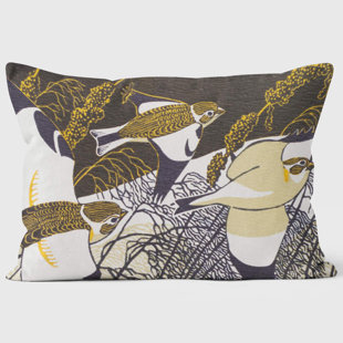 WE LOVE CUSHIONS Snow Buntings - Robert Gillmor Cushion