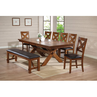 LOON PEAK® Hayley 8 - Piece Extendable Double Pedestal Dining Set
