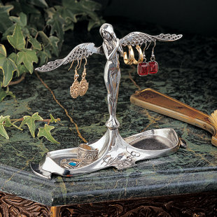 DESIGN TOSCANO Angel Metal Jewelry Stand + Figurine Included