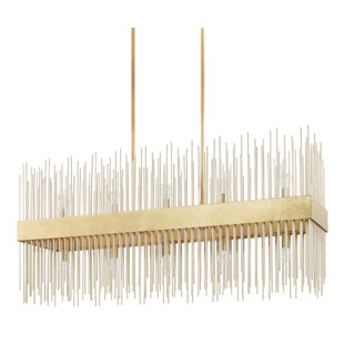 WILLA ARLO™ INTERIORS Baldwyn 10 - Light Fire/Ice Kitchen Island Pendant