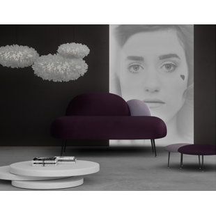 HAPPY BAROK Zweiersofa Plum