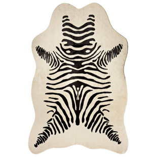 DONNA SALYER'S FABULOUS-FURS Zebra Faux Hide Area Rug