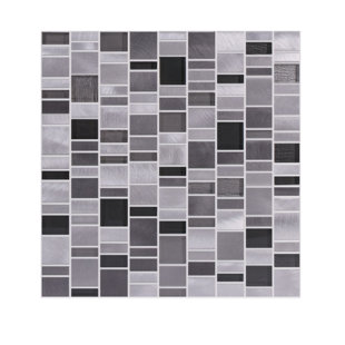 WS TILES® Twilight Random Sized Straight Edge Metal and Glass Mosaic Tile