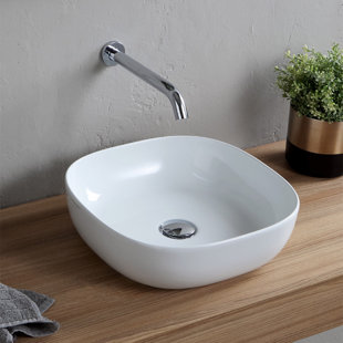 Scarabeo By Nameeks 15.8'' Glossy White Ceramic Specialty Bathroom Sink with Overflow