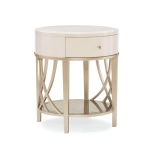 CARACOLE COMPOSITIONS Adela Stone Top End Table with Storage