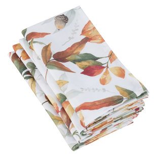 WINSTON PORTER Leesburg Polyester Floral Square Napkin (Set of 4)