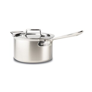 All-Clad D5 Stainless® Brushed Stainless Steel Saucepan with Lid