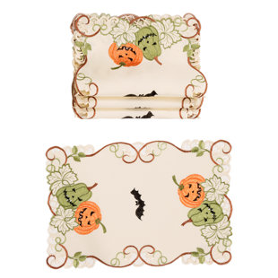 XIA HOME FASHIONS Polyester Food & Drink Rectangle Placemat (Set of 4)