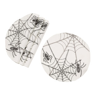 XIA HOME FASHIONS Polyester Animals/Nature Round Placemat (Set of 4)