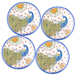 GRACE'S TEA WARE Dutch Wax 8'' Stoneware Salad/Dessert Plate (Set of 4)