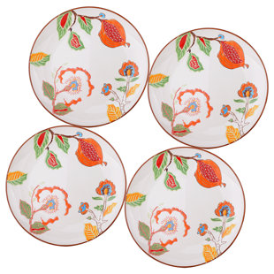 GRACE'S TEA WARE Dutch Wax 8'' Stoneware Salad/Dessert Plate (Set of 4)