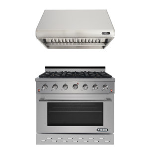 NXR Professional Ranges 2 Piece Kitchen Appliance Package with Range , and Under Cabinet Range Hood