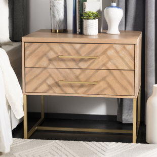 CANORA GREY Tanner 2 Drawer Bedside Table