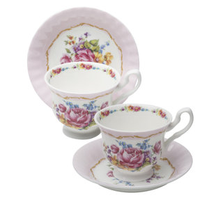 GRACE'S TEA WARE Marie Bone China Teacup and Saucer