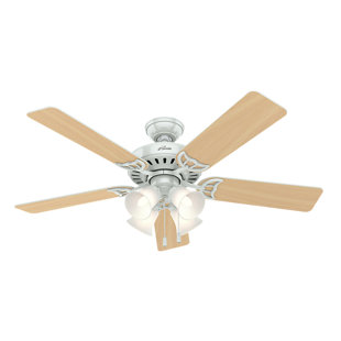 HUNTER FAN 52" Studio Series 5 - Blade Standard Ceiling Fan with Pull Chain and Light Kit Included