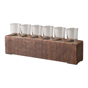 MILLWOOD PINES 5'' H Wood Fireplace Votive Holder