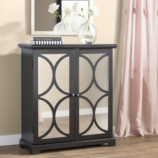 MERCER41 Wilmar 2 Door Mirrored Accent Cabinet