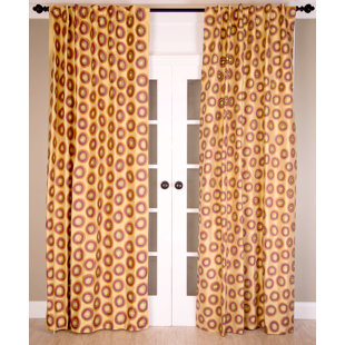 INDIA'S HERITAGE Ruelle Geometric Blackout Rod Pocket Single Curtain Panel