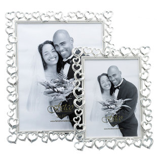 FETCO HOME DECOR Wedding Metal Picture Frame