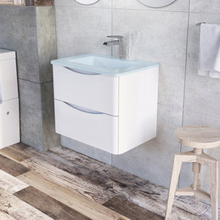 BELFRY BATHROOM Chappel 600mm Single Bathroom Vanity with Undermount Glass Basin