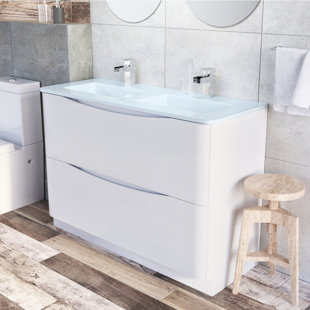 BELFRY BATHROOM Chappel 1200mm Single Bathroom Vanity with Undermount Glass Basin