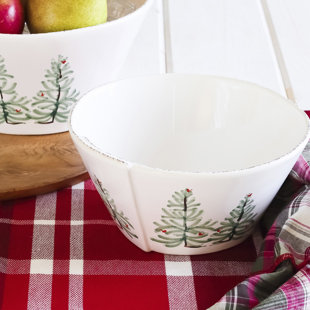 VIETRI Lastra Holiday Stacking Serving Bowl