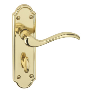 URFIC Lisbon Bathroom Lock Door Handle (Set of 2)