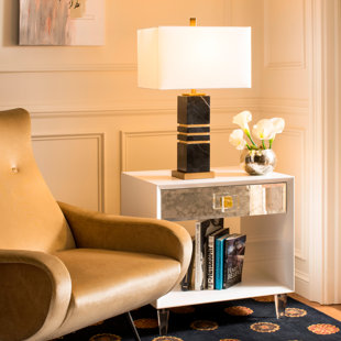 EVERLY QUINN Tonna Marble Table Lamp