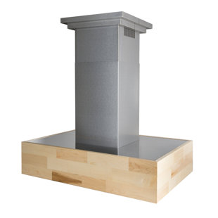 ZLINE 36" ButcherBlock 400 CFM Ducted Island Range Hood