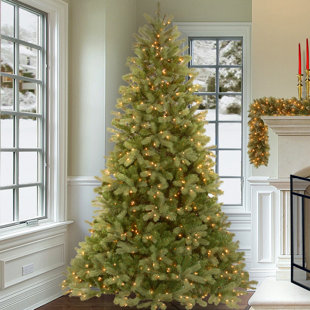NATIONAL TREE CO. Customizable Christmas Tree & Garland Set Fir with Clear Lights