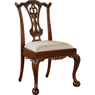 MAITLAND-SMITH Philadelphia Carved Chippendale Upholstered Side Chair