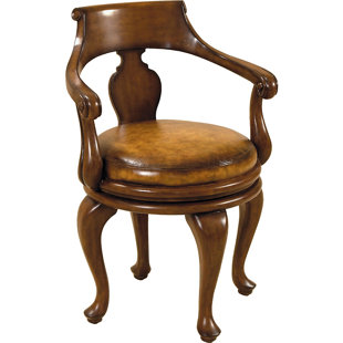MAITLAND-SMITH Contour Leather Swivel Side Chair