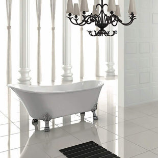 MAESTRO BATH 68.8'' x 28.5'' Freestanding Soaking Bi-Mat Bathtub