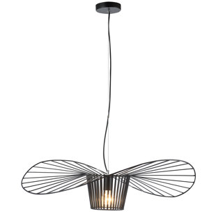 IVY BRONX Euharlee 1 Light Black Pendant In A "Hat" Shape