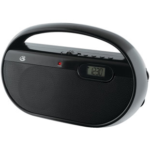 SYMPLE STUFF Modern & Contemporary Digital Tabletop Clock in Black