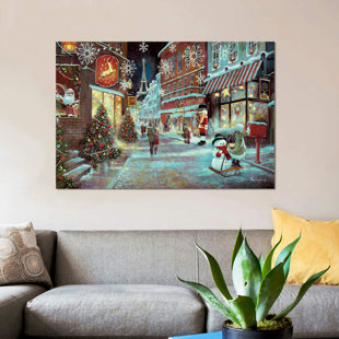THE SEASONAL AISLE Paris Christmas by Ruane Manning - Wrapped Canvas Print