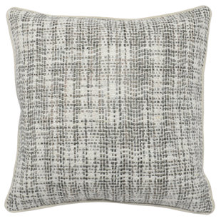 VILLA BY CLASSIC HOME Capri Plaid Linen Reversible Throw Pillow