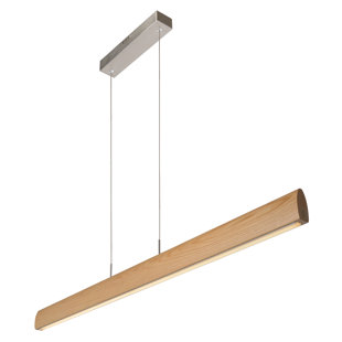 LUCIDE Sytze 1 - Light Light Wood LED Kitchen Island Pendant