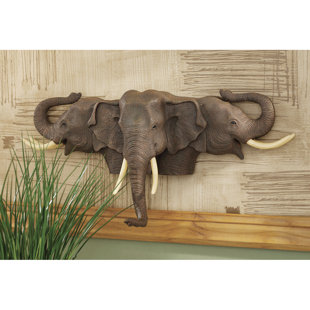 DESIGN TOSCANO Handmade Animals Wall Decor on Polyresin