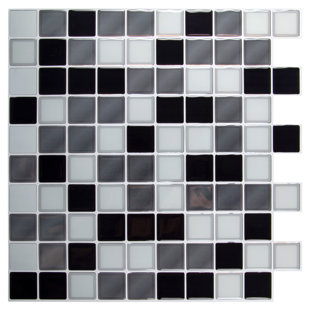 TRUU DESIGN 10'' W x 10'' L PVC Peel and Stick Subway Tile