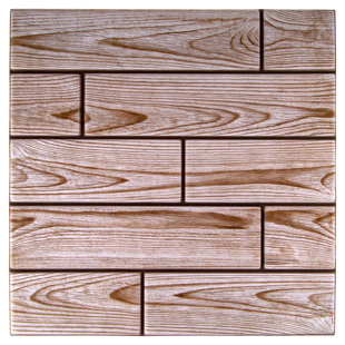TRUU DESIGN Woodgrain 11.8'' W x 11.8'' L Peel and Stick Subway Tile
