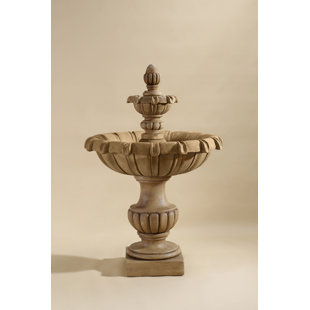 GIANNINI GARDEN ORNAMENTS Petite Chateau Concrete 2 Tier Fountain