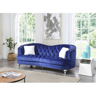 GLORY FURNITURE Wellington 90'' Velvet Sofa