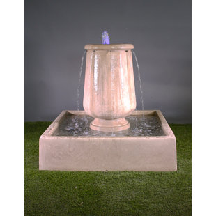GIANNINI GARDEN ORNAMENTS Planum Concrete Urna Fountain