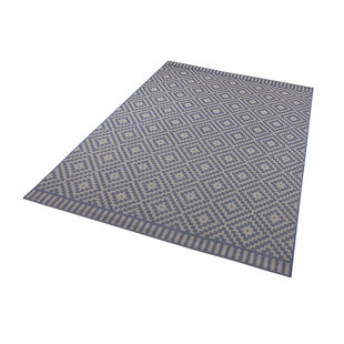 FREUNDIN HOME COLLECTION Breeze Flatweave Blue/Beige Rug