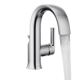 MOEN Doux Single Hole Bathroom Faucet with Drain Assembly