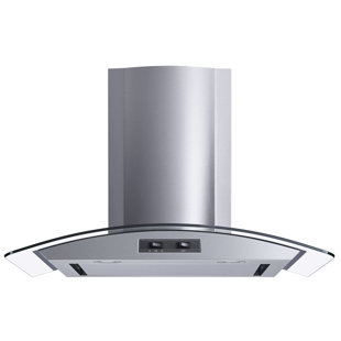 WINFLO 30" 300 CFM Convertible Wall Mount Range Hood in Stainless Steel With Filter Included